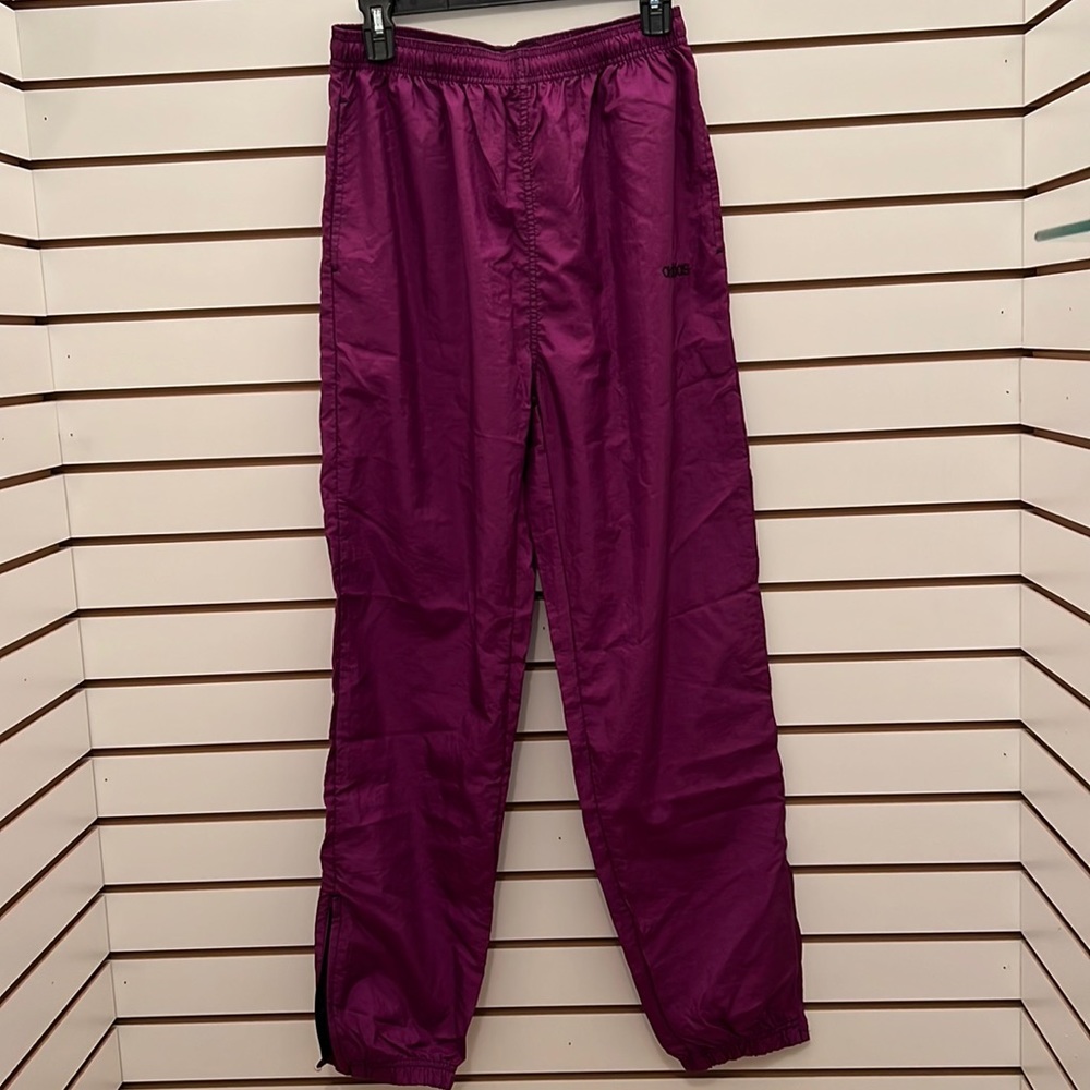 Purple Adidas athletic pants